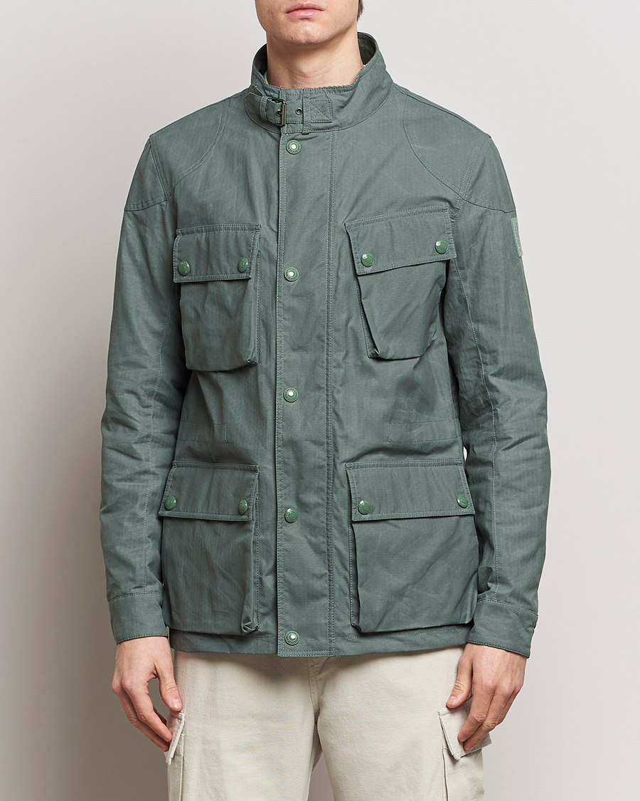 Men | Coats & Jackets | Belstaff | Landsport Dry Wax Fieldmaster Mineral Green