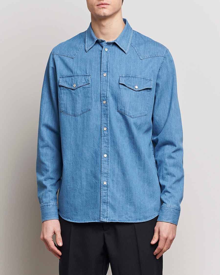 Men | Shirts | J.Lindeberg | Carson Denim Shirt Bijou Blue