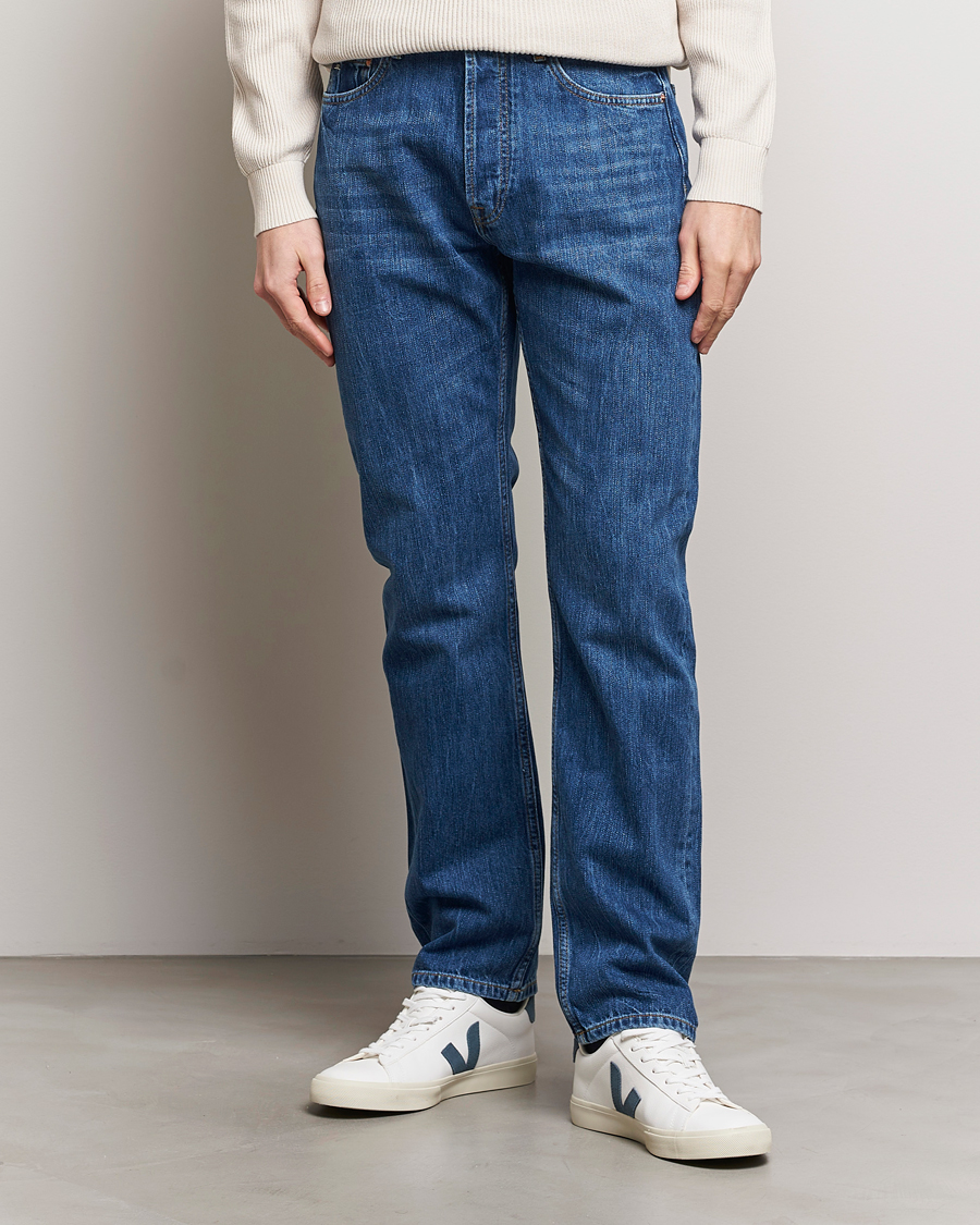 Men | Jeans | J.Lindeberg | Cody Slub Regular Jeans Mid Blue