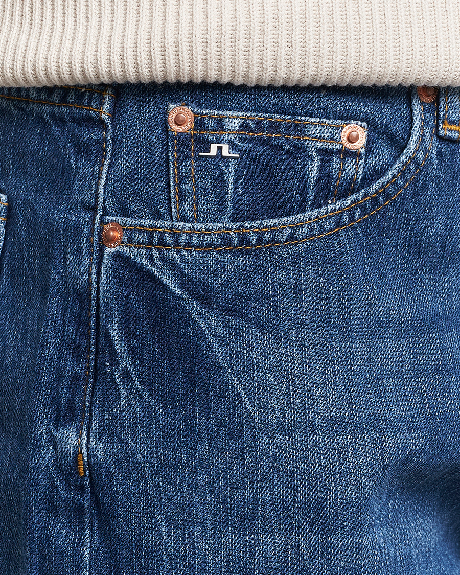 Men | Jeans | J.Lindeberg | Cody Slub Regular Jeans Mid Blue
