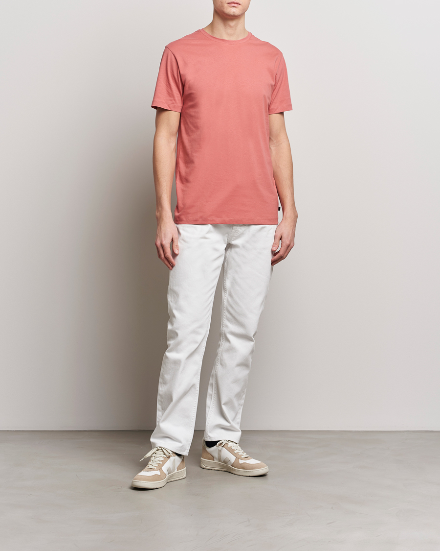 Men | T-Shirts | J.Lindeberg | Sid Basic T-Shirt Dusty Cedar