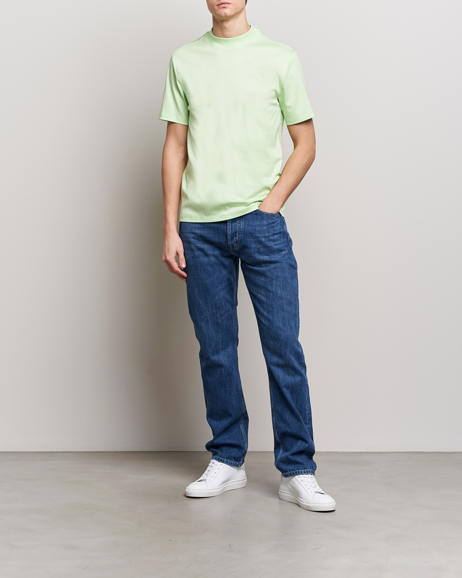 Men | T-Shirts | J.Lindeberg | Ace Mock Neck T-Shirt Paradise Green