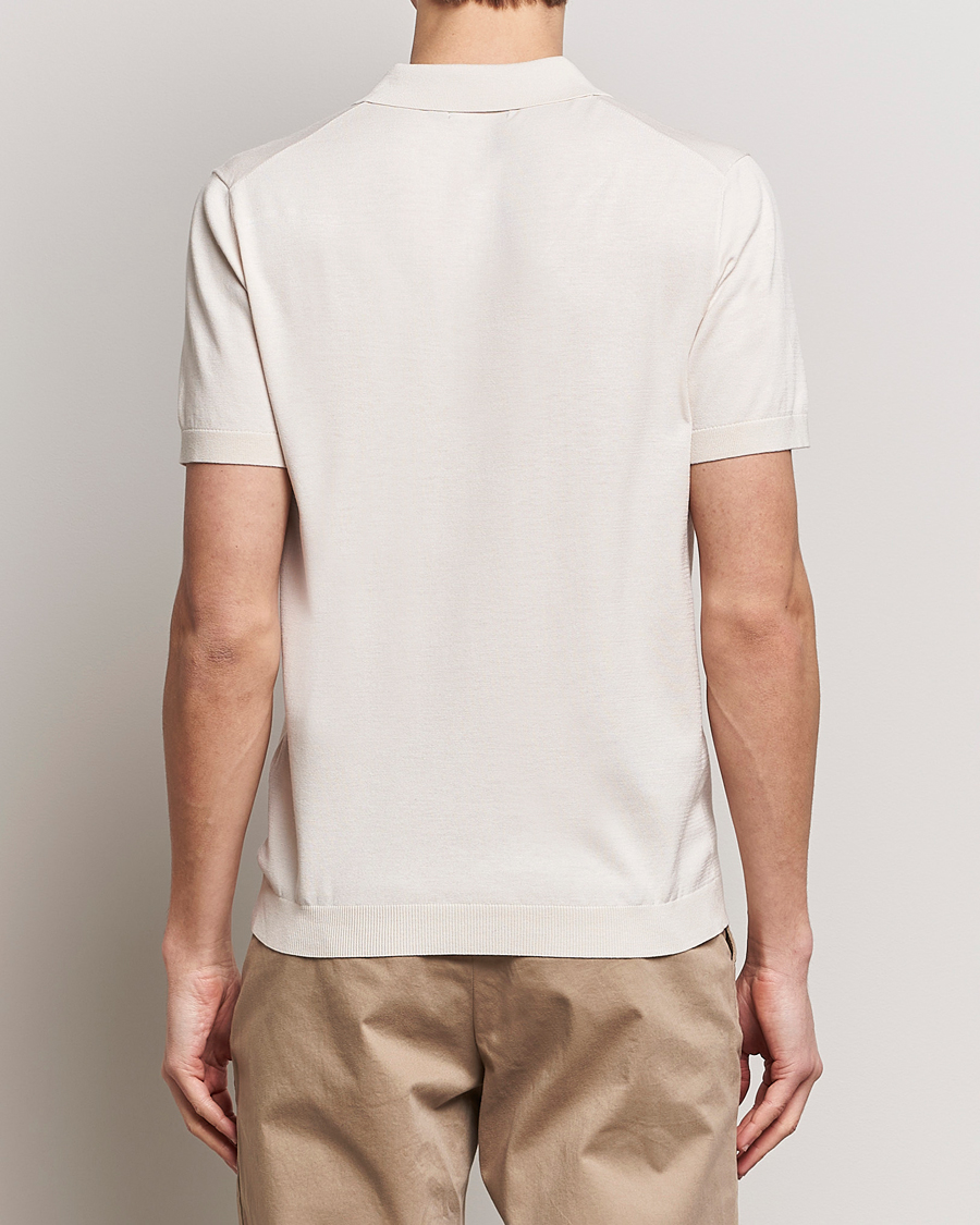 Men | Polo Shirts | J.Lindeberg | Ridge Rayon Silk Polo Moonbeam