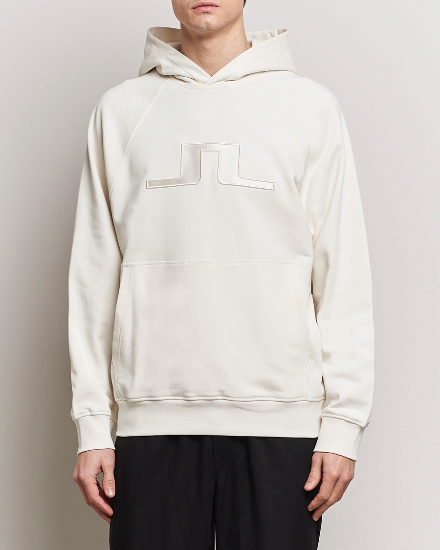 Men | Sweaters & Knitwear | J.Lindeberg | Callan Bridge Hoodie Cloud White