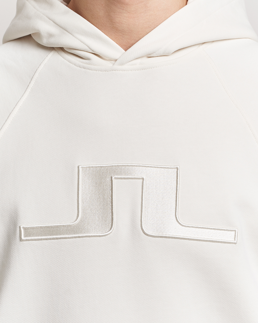 Men | Sweaters & Knitwear | J.Lindeberg | Callan Bridge Hoodie Cloud White