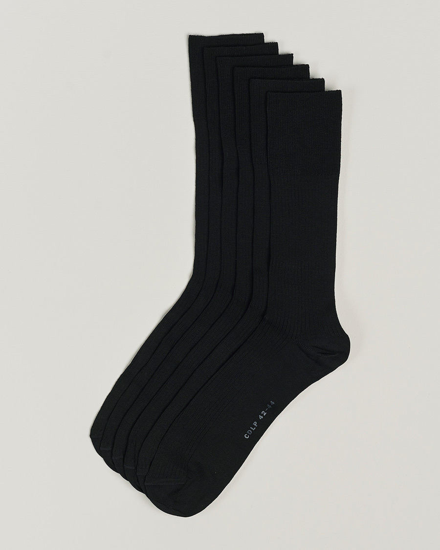 Men | Underwear & Socks | CDLP | 6-Pack Cotton Rib Socks Black