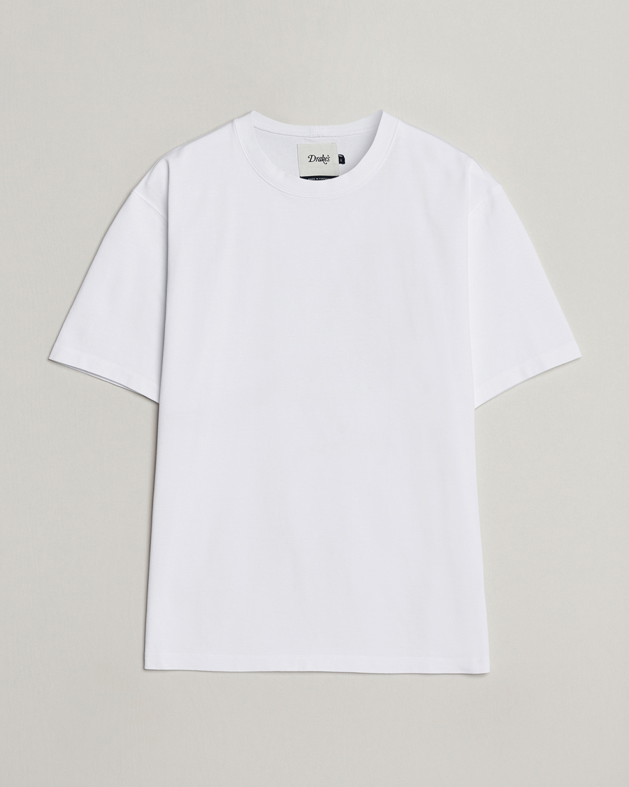 Men | T-Shirts | Drake's | Bird Graphic Print Hiking T-Shirt White