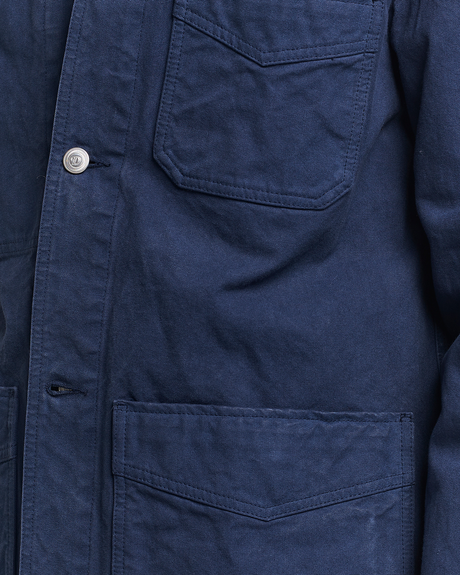 Men | Coats & Jackets | Drake's | Duck Cotton Canvas Shore Jacket Navy