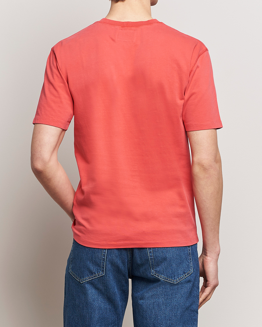 Men | T-Shirts | Drake's | Washed Hiking T-Shirt Red