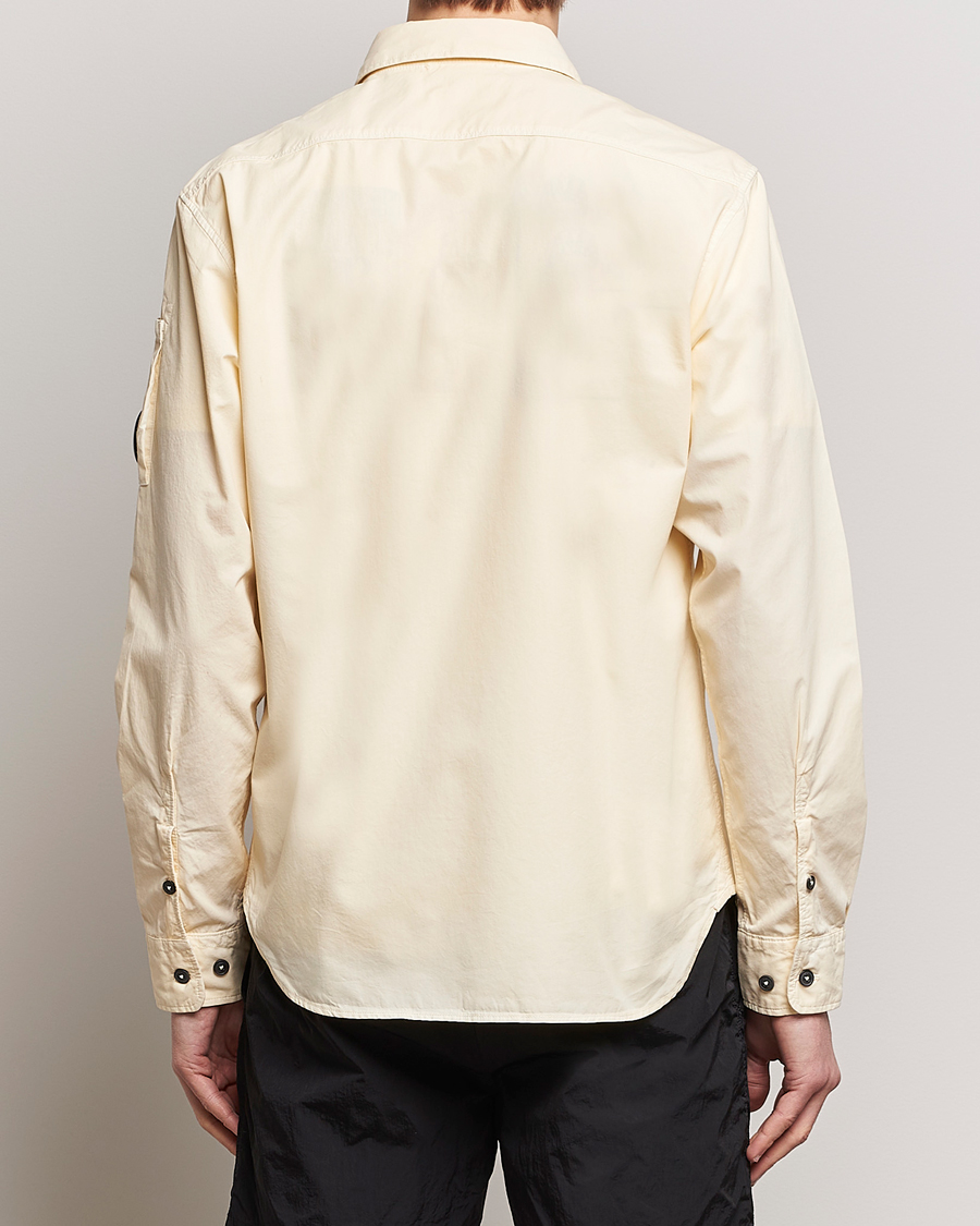 Men | Shirts | C.P. Company | Long Sleeve Gabardine Pocket Shirt Ecru