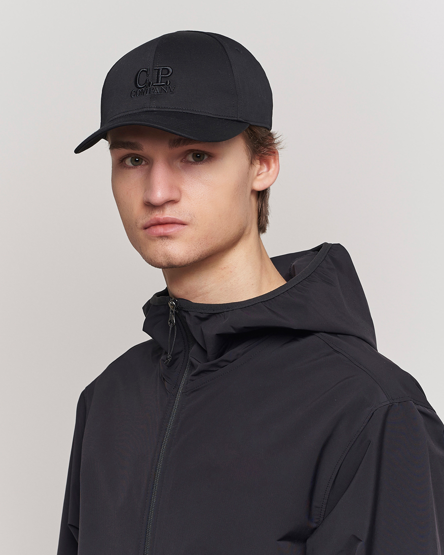 Men | Hats & Caps | C.P. Company | Cotton Gabardine Cap Black