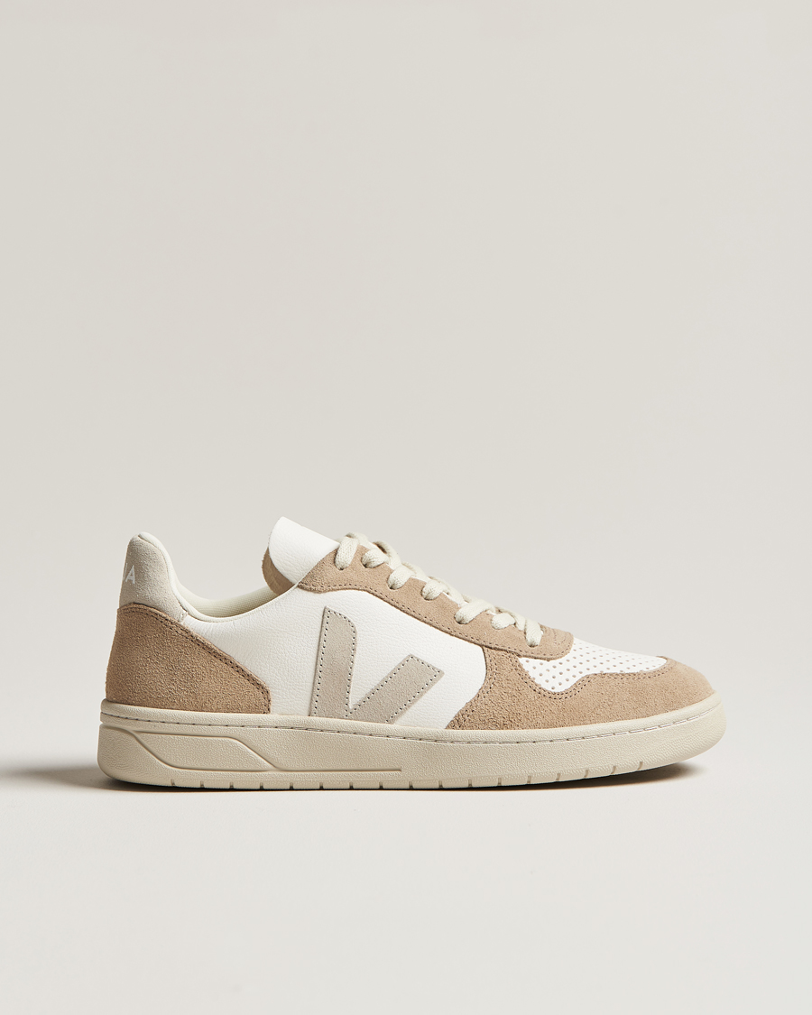 Men | Veja V-10 Chromefree Leather Extra White/Natural Sahara | Veja | V-10 Chromefree Leather Extra White/Natural Sahara