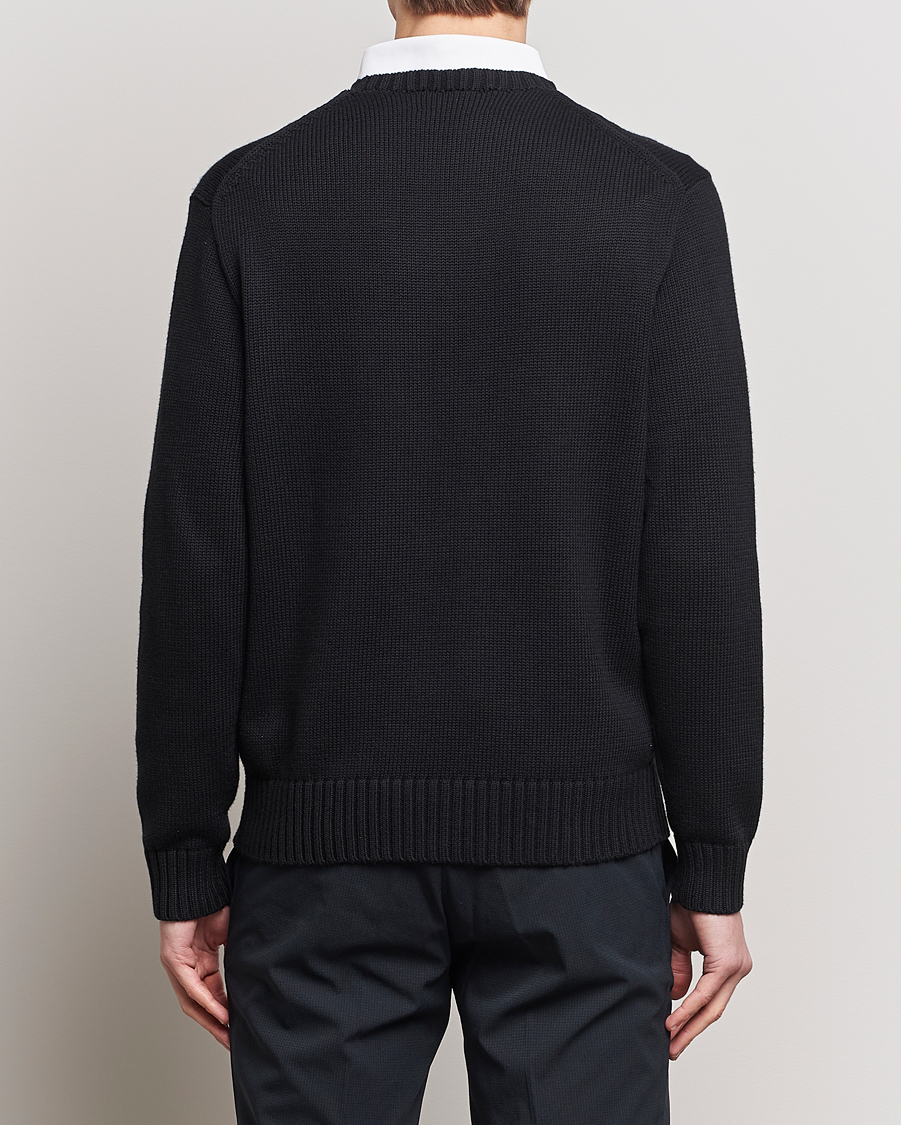 Men | Sweaters & Knitwear | RLX Ralph Lauren | Bear Golfer Knitted Sweater Polo Black