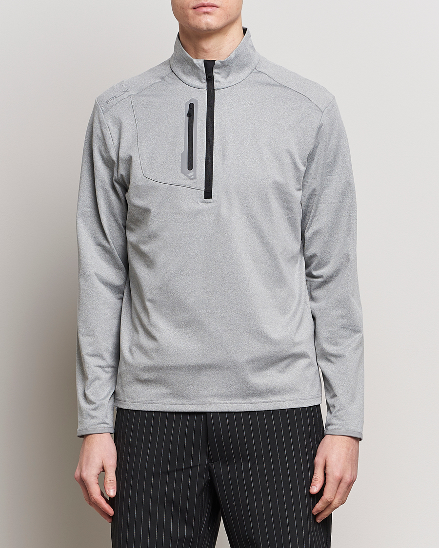 Men | Sweaters & Knitwear | RLX Ralph Lauren | Luxury Jersey Half Zip Andover Heather