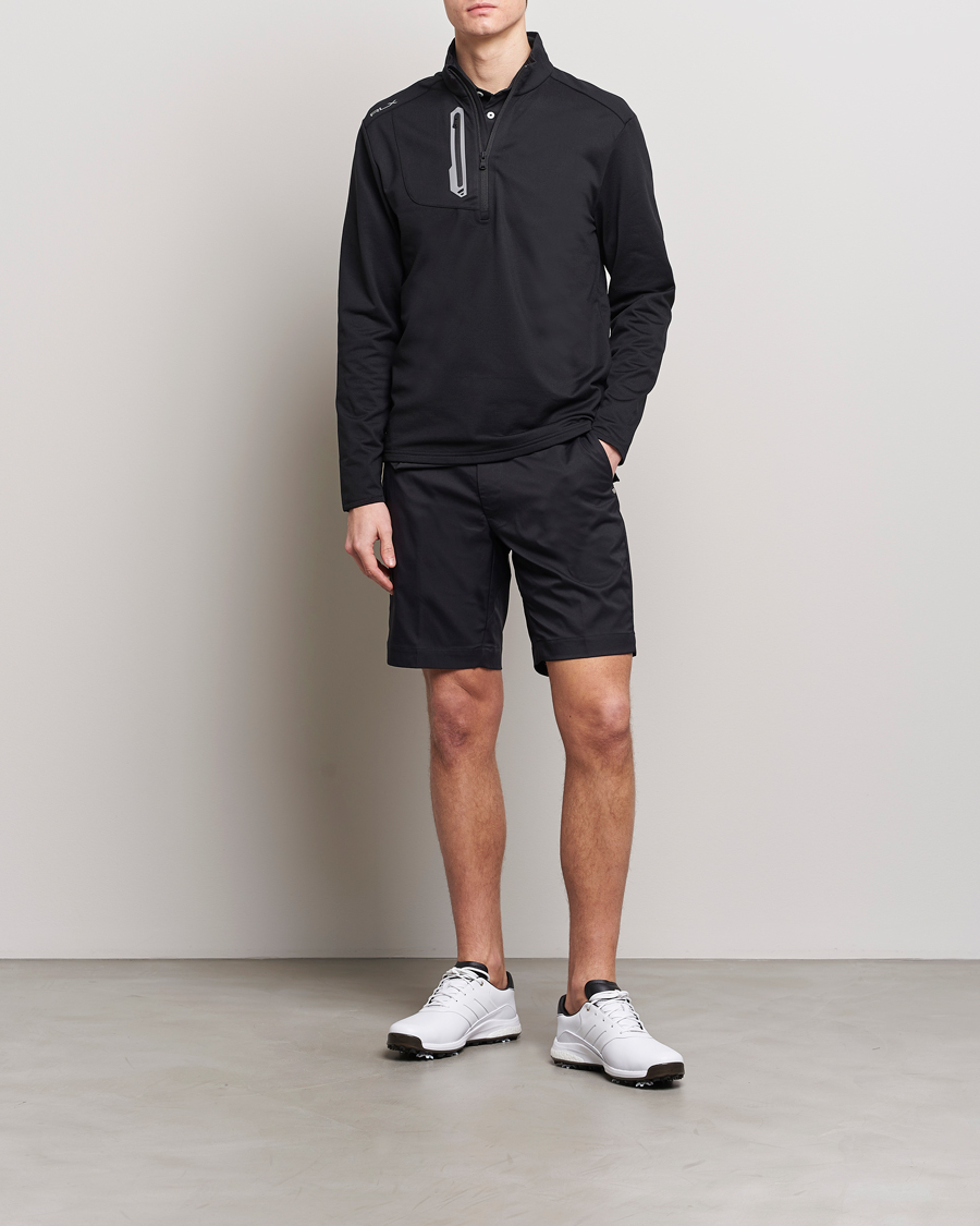 Men | Sweaters & Knitwear | RLX Ralph Lauren | Luxury Jersey Half Zip Polo Black
