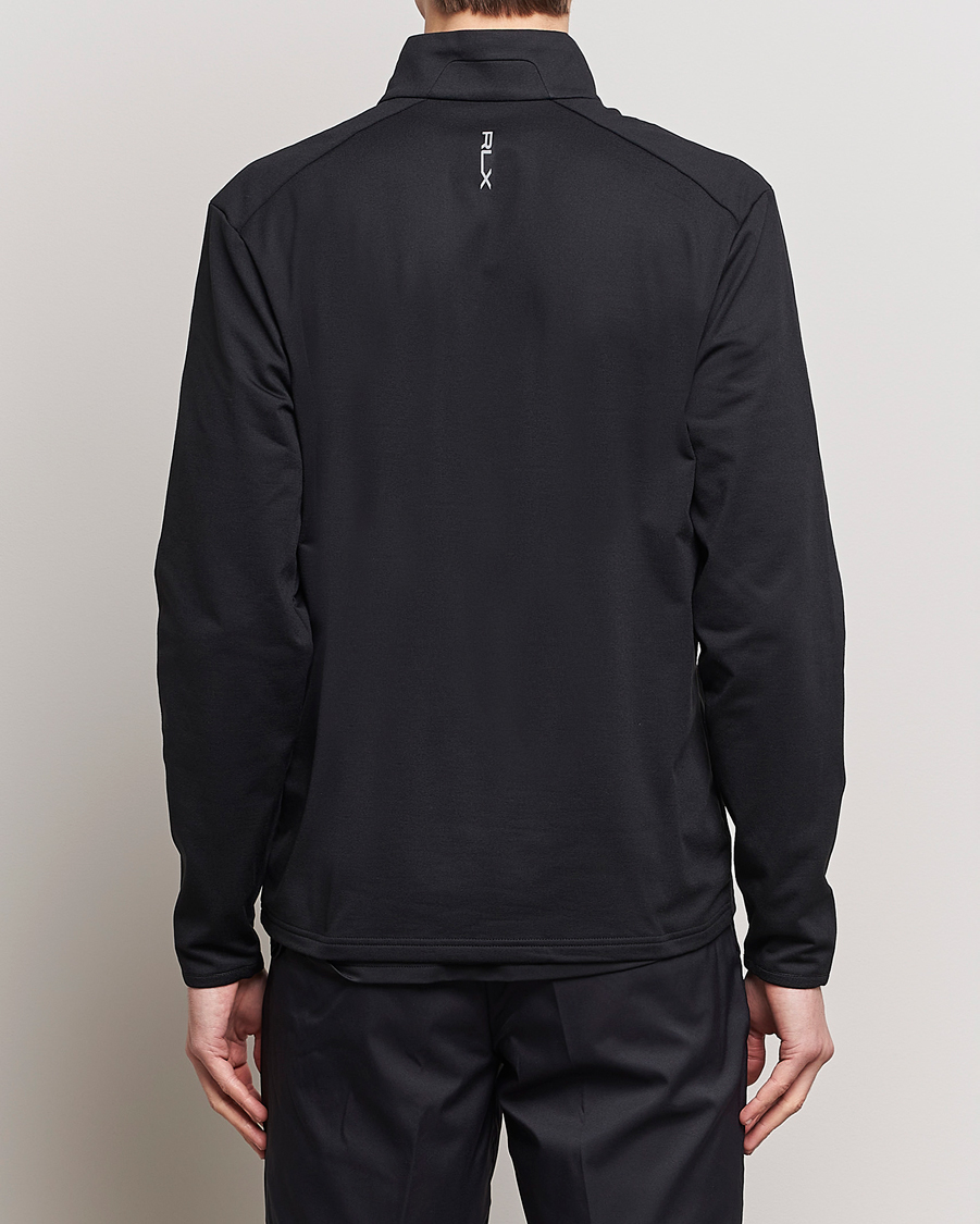 Men | Sweaters & Knitwear | RLX Ralph Lauren | Luxury Jersey Half Zip Polo Black