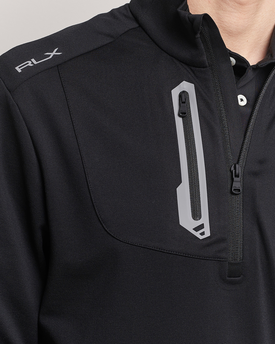 Men | Sweaters & Knitwear | RLX Ralph Lauren | Luxury Jersey Half Zip Polo Black