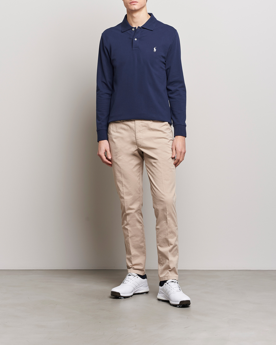 Men | Sweaters & Knitwear | Polo Ralph Lauren Golf | Performance Stretch Long Sleeve Polo Refined Navy