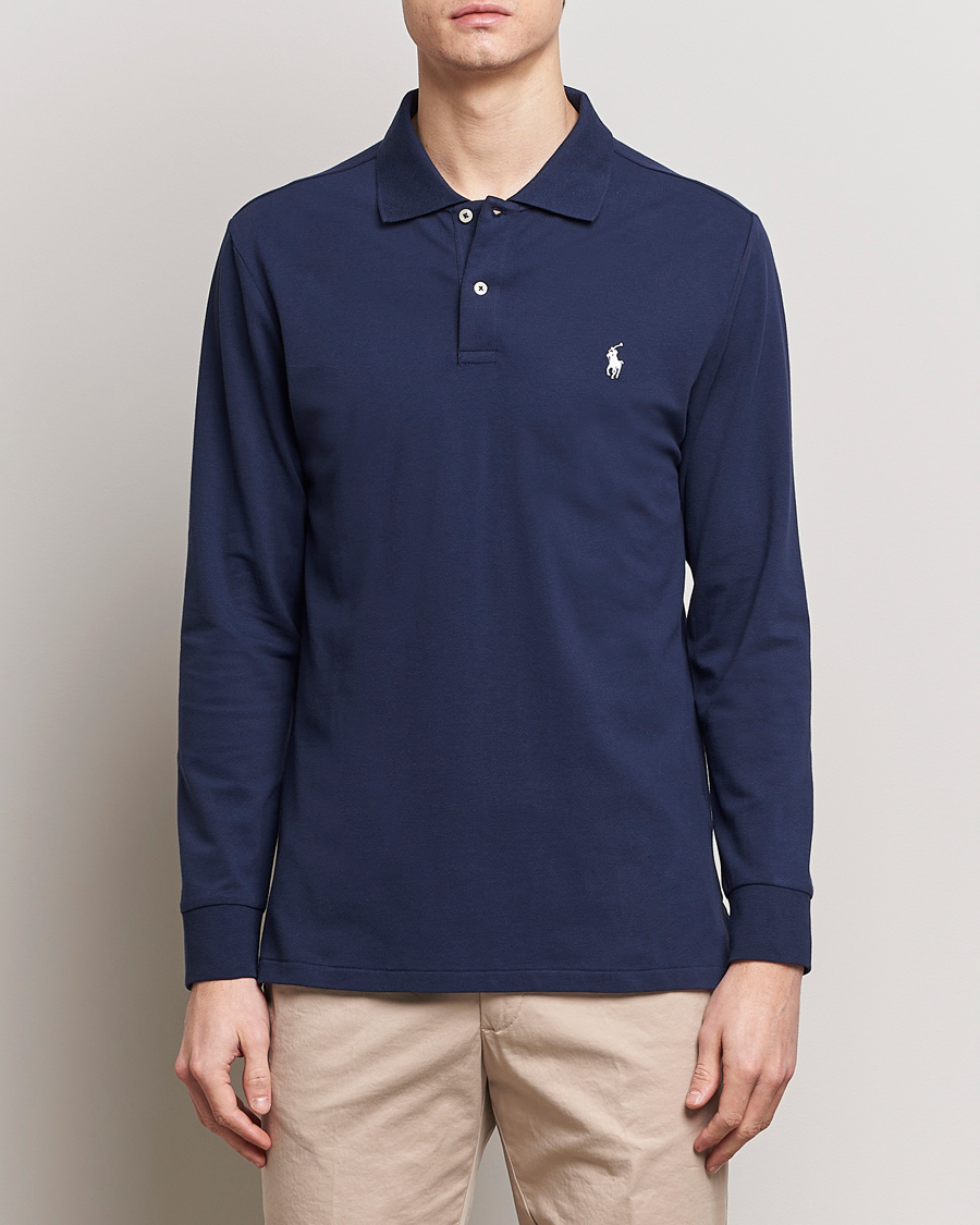 Men | Sweaters & Knitwear | Polo Ralph Lauren Golf | Performance Stretch Long Sleeve Polo Refined Navy