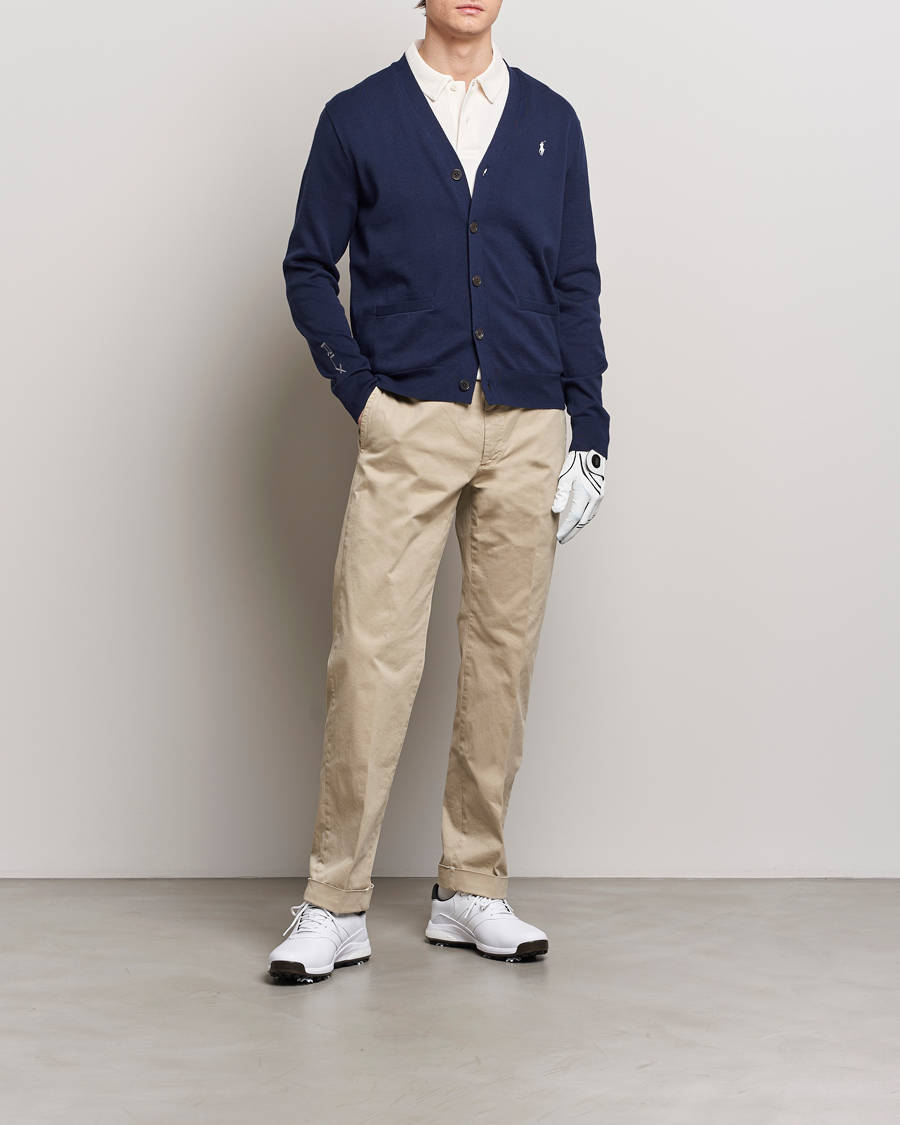 Men | Sweaters & Knitwear | RLX Ralph Lauren | Cotton Cardigan Refined Navy
