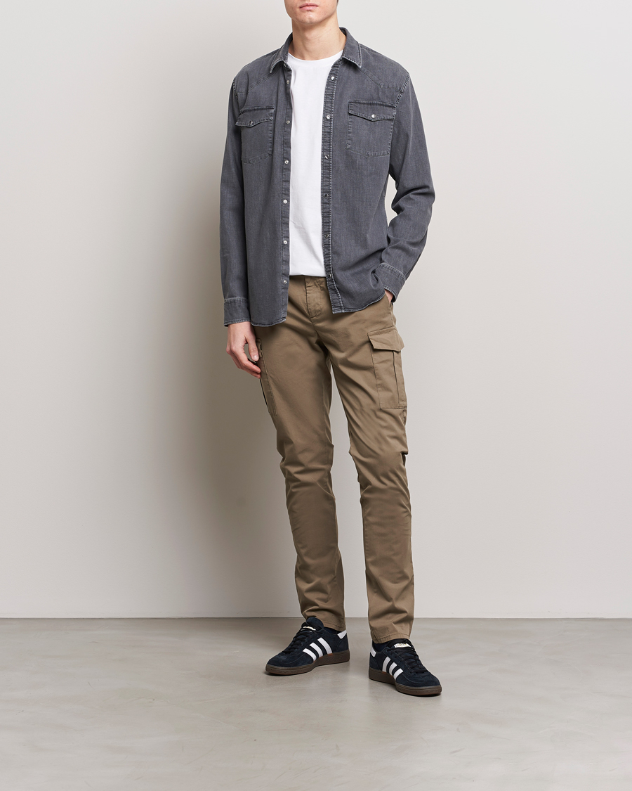 Men | Trousers | Dondup | Eddie Cargo Pants Dark Beige
