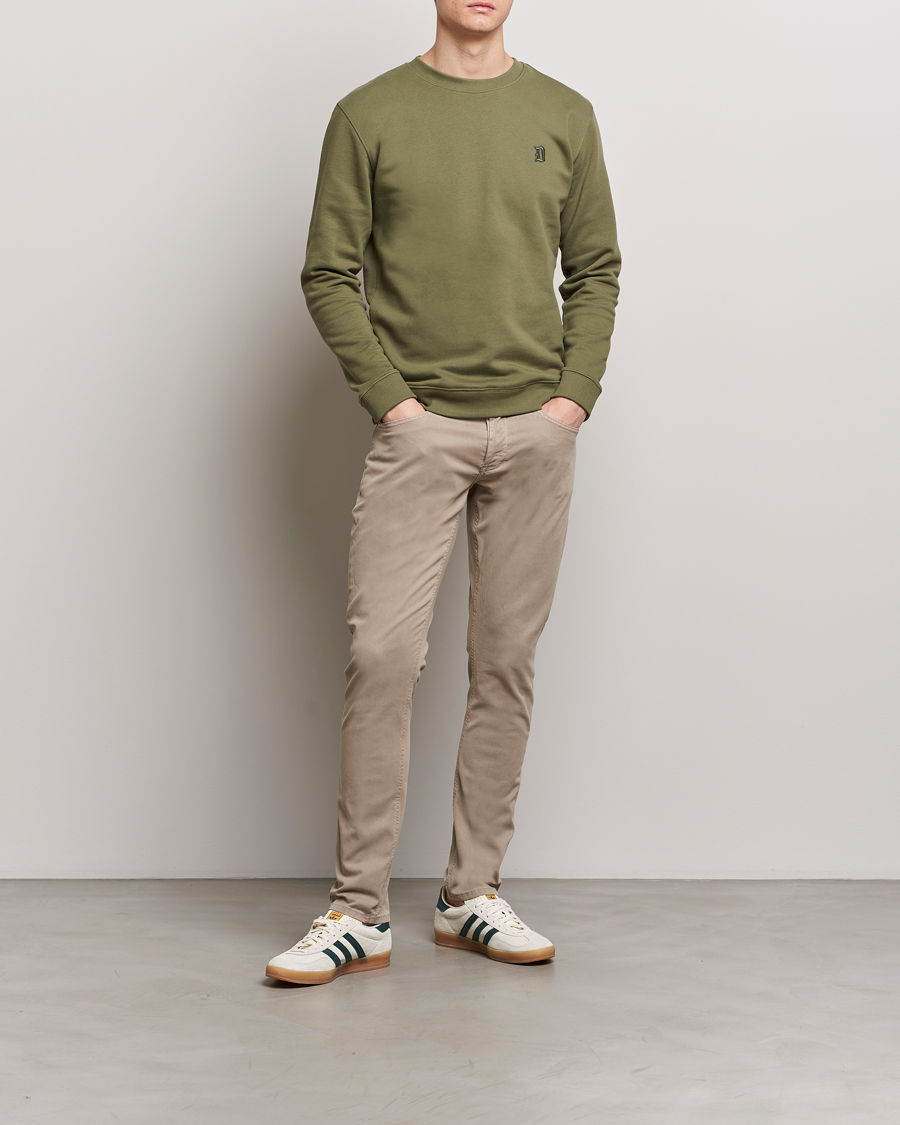 Men | Trousers | Dondup | George Gabardine 5-Pocket Sand
