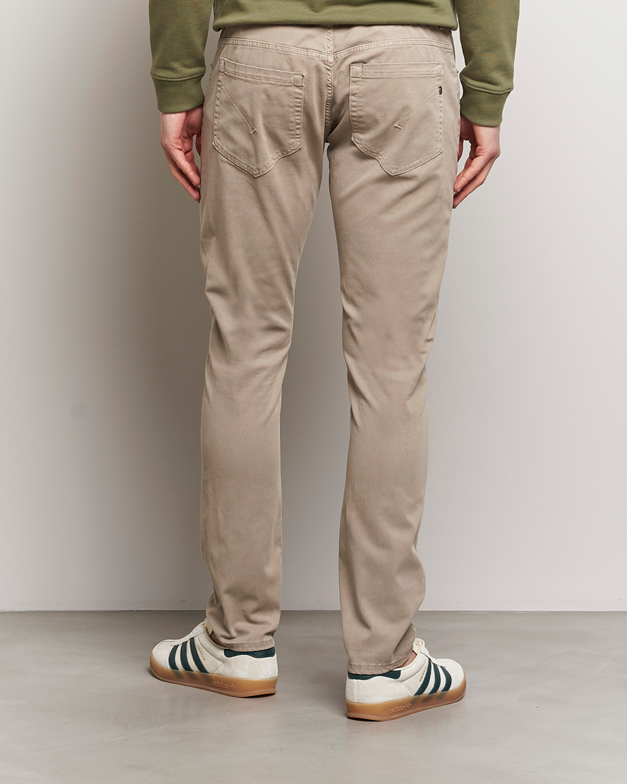Men | Trousers | Dondup | George Gabardine 5-Pocket Sand