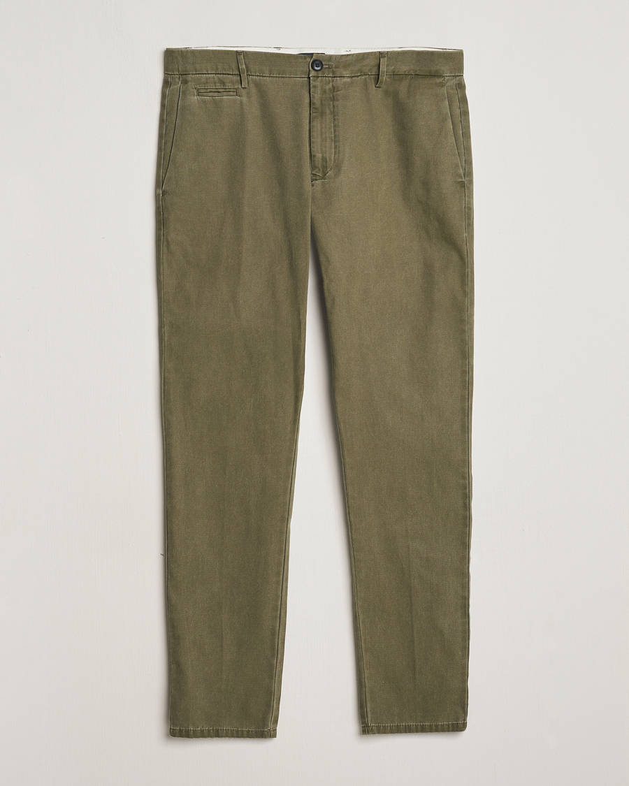 Men | Trousers | Dondup | Joe Cotton Chinos Olive Green