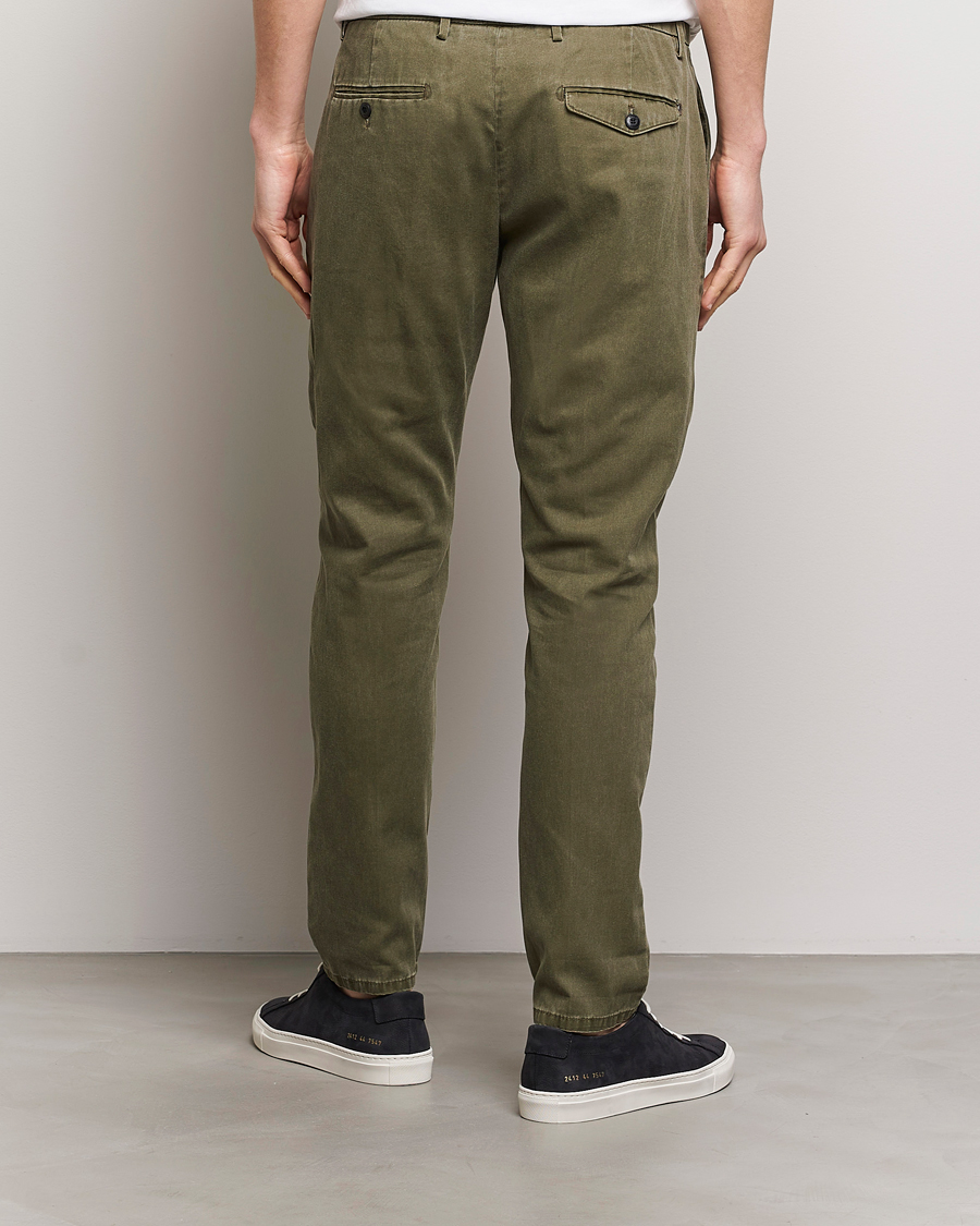 Men | Trousers | Dondup | Joe Cotton Chinos Olive Green