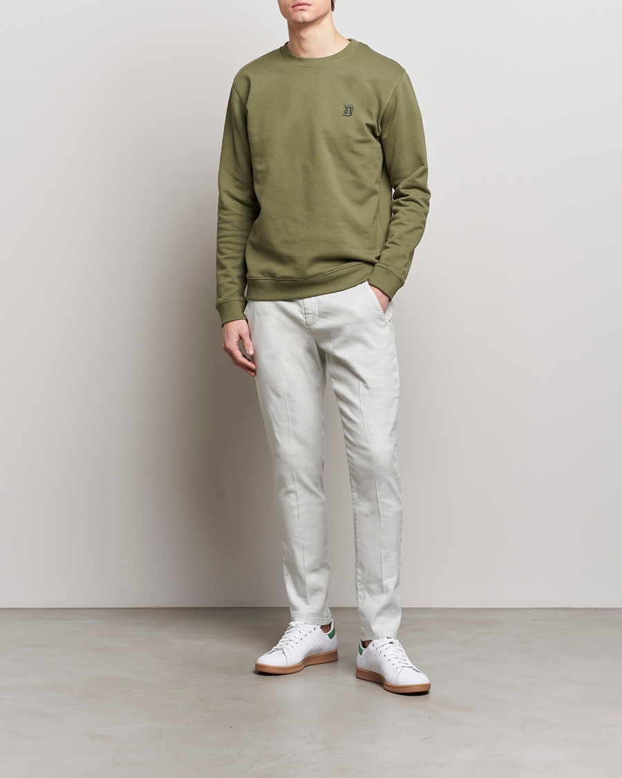 Men | Trousers | Dondup | Gaubert Linen Stretch Chinos Light Grey