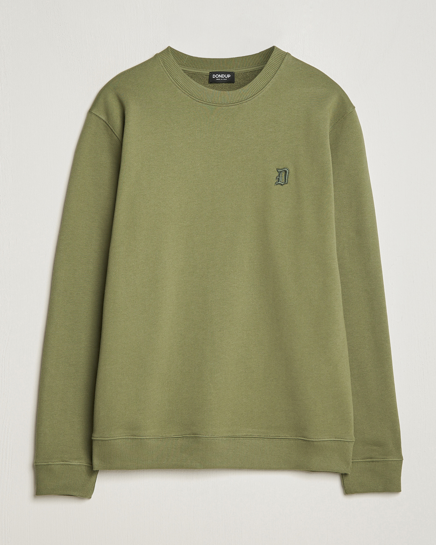 Men | Sweaters & Knitwear | Dondup | Loco Crew Neck Sweatshirt Olive Green