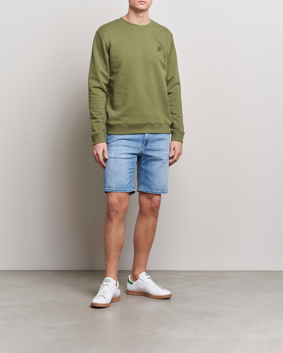 Men | Sweaters & Knitwear | Dondup | Loco Crew Neck Sweatshirt Olive Green