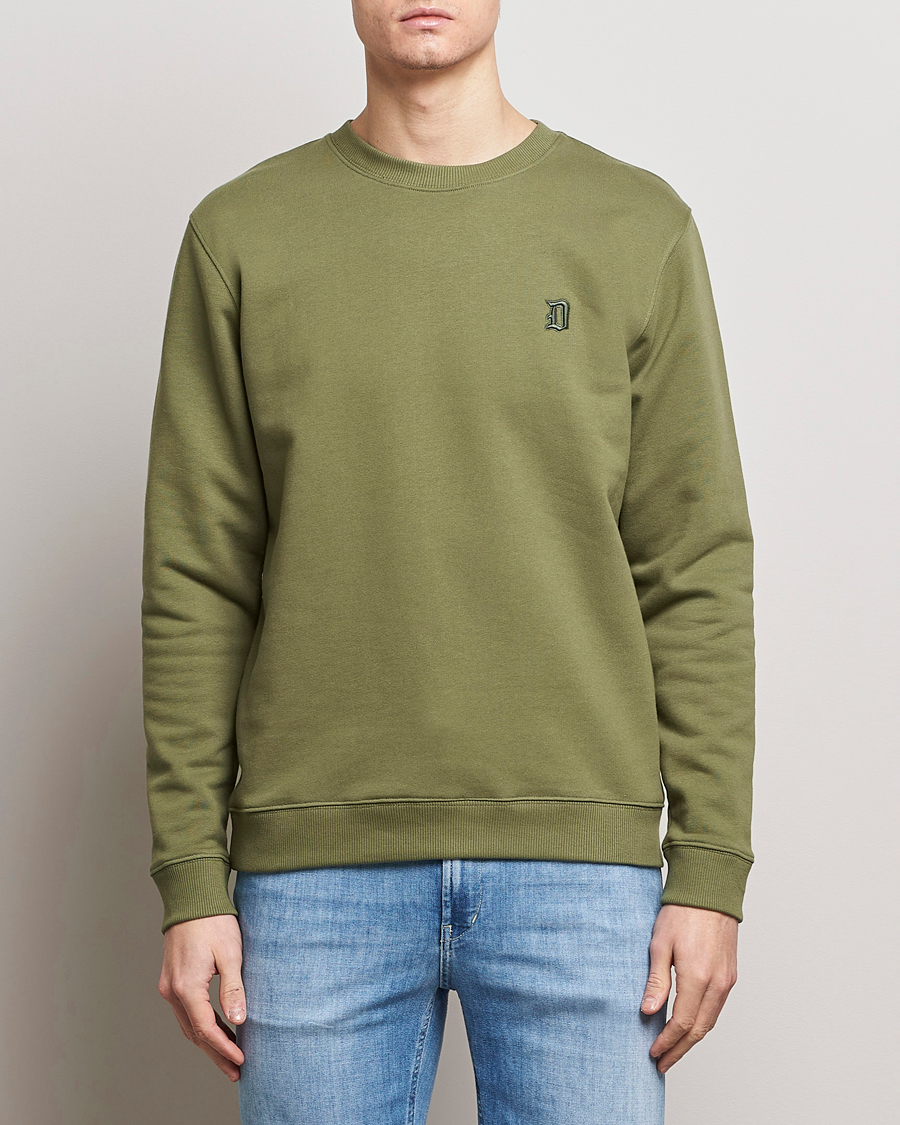 Men | Sweaters & Knitwear | Dondup | Loco Crew Neck Sweatshirt Olive Green