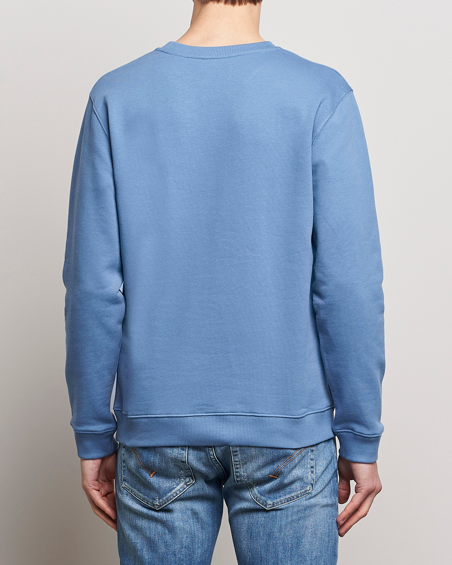 Men | Sweaters & Knitwear | Dondup | Loco Crew Neck Sweatshirt Washed Blue
