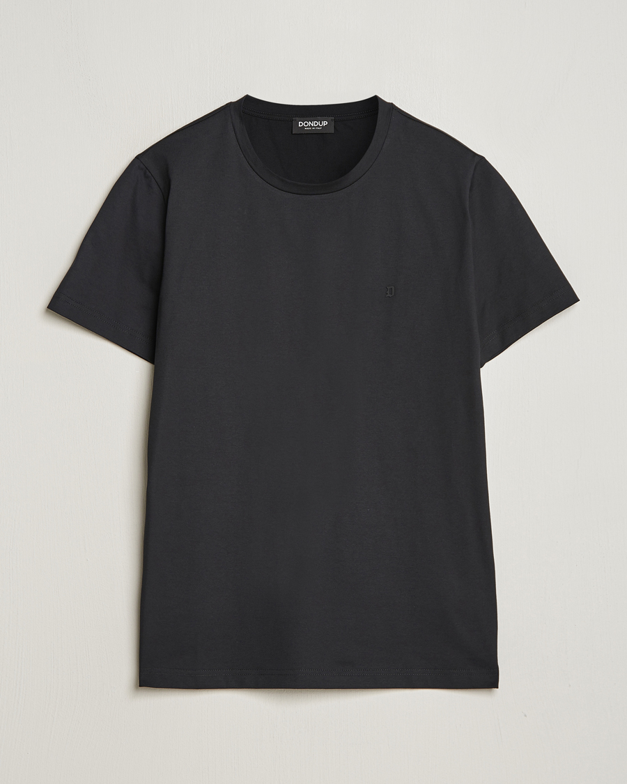 Men | T-Shirts | Dondup | Logo Crew Neck T-Shirt Black