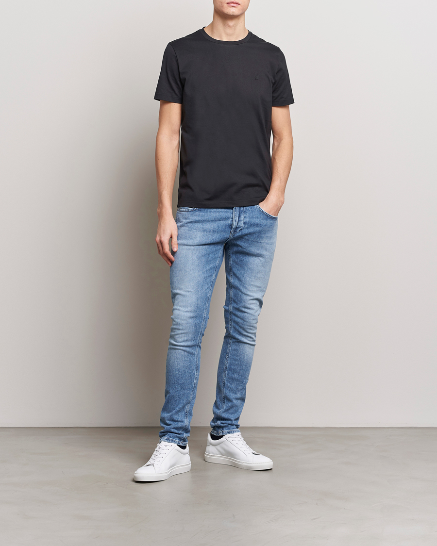 Men | T-Shirts | Dondup | Logo Crew Neck T-Shirt Black