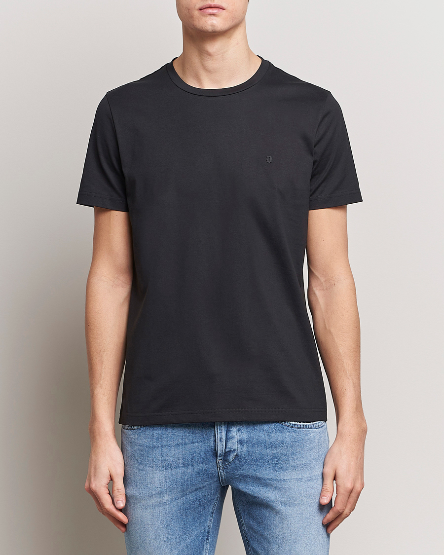Men | T-Shirts | Dondup | Logo Crew Neck T-Shirt Black