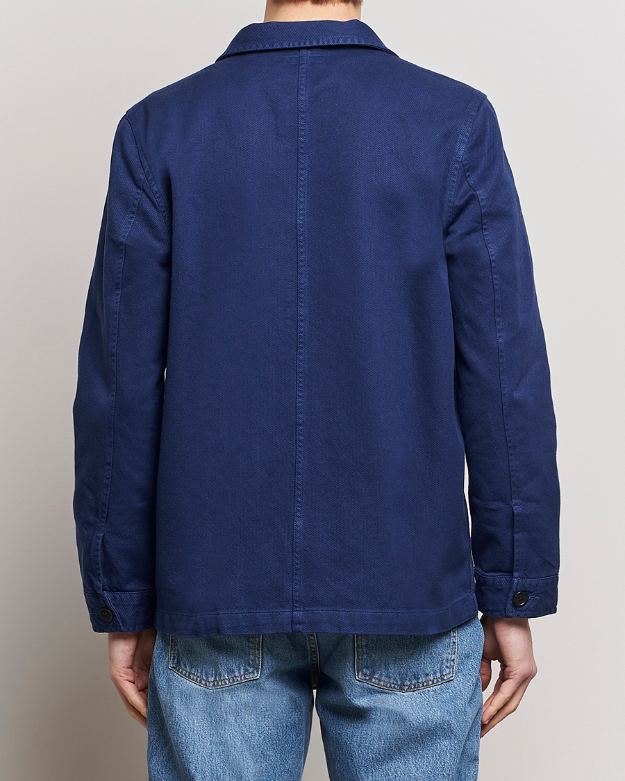 Men | Shirts | Nudie Jeans | Barney Worker Overshirt Mid Blue