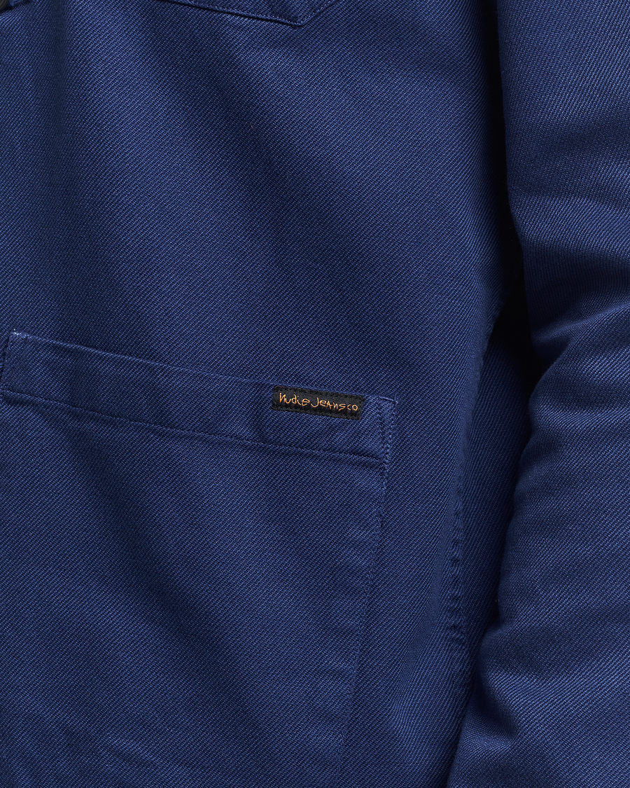 Men | Shirts | Nudie Jeans | Barney Worker Overshirt Mid Blue