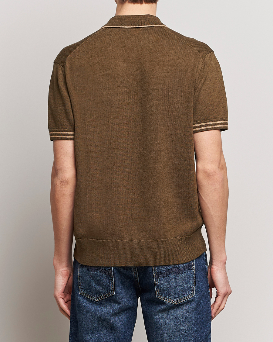 Men | Polo Shirts | Nudie Jeans | Frippe Knitted Polo Olive