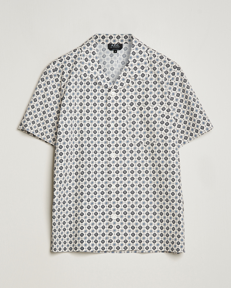 Men | Shirts | A.P.C. | Lloyd Printed Resort Shirt Off White