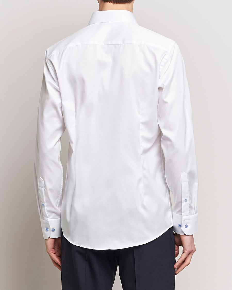 Men | Shirts | Eton | Slim Fit Signature Twill Contrast Shirt White