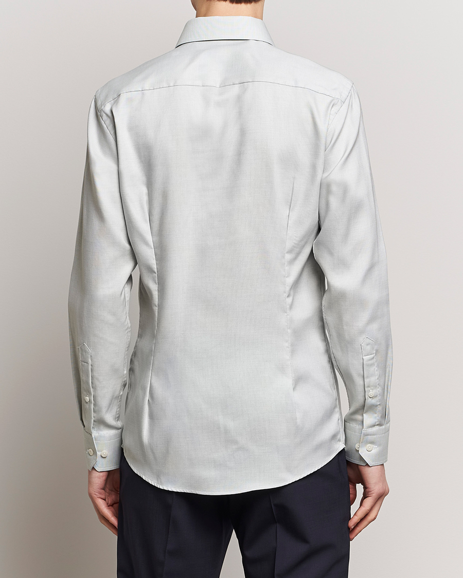 Men | Shirts | Eton | Slim Fit Twill Shirt Mid Green