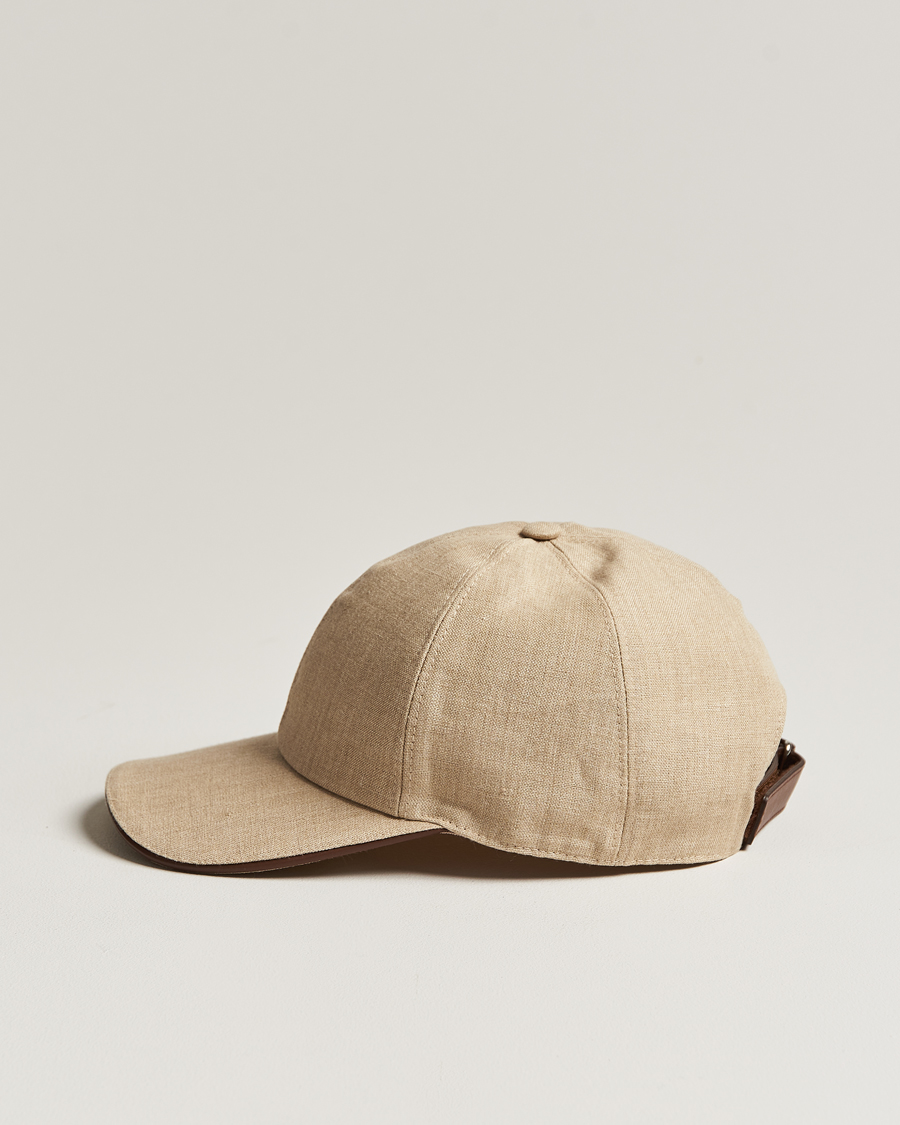 Men | Eton Solid Linen Cap Beige | Eton | Solid Linen Cap Beige