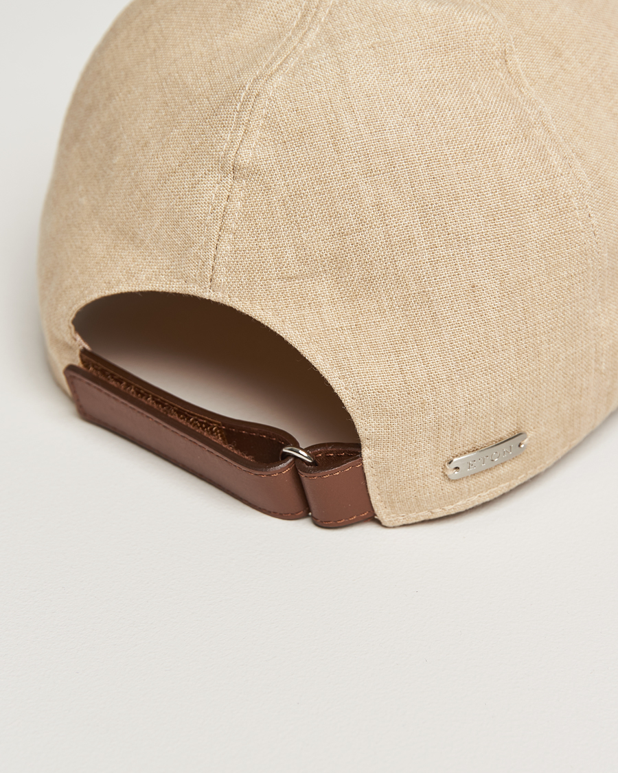 Men | Eton Solid Linen Cap Beige | Eton | Solid Linen Cap Beige