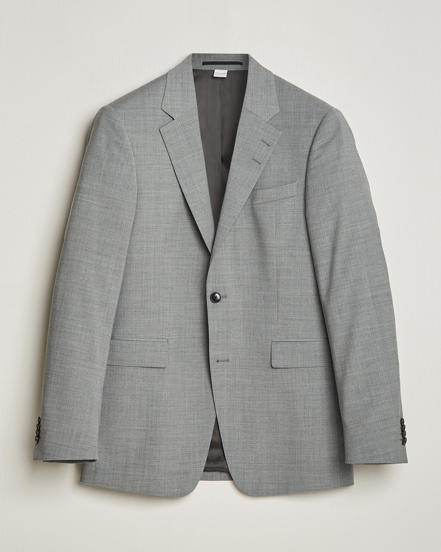 Men | Blazers | Tiger of Sweden | Justin Wool Travel Suit Blazer Grey Melange