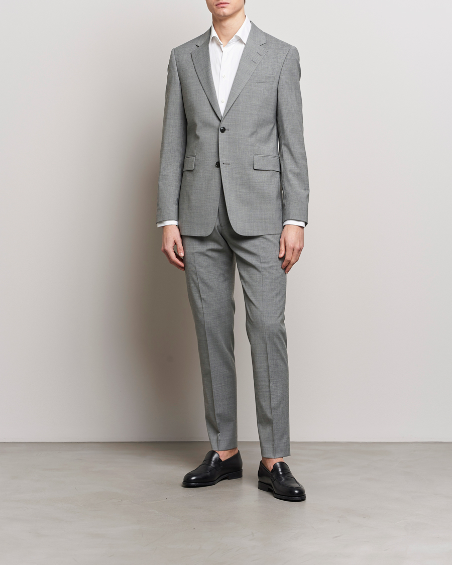 Men | Blazers | Tiger of Sweden | Justin Wool Travel Suit Blazer Grey Melange