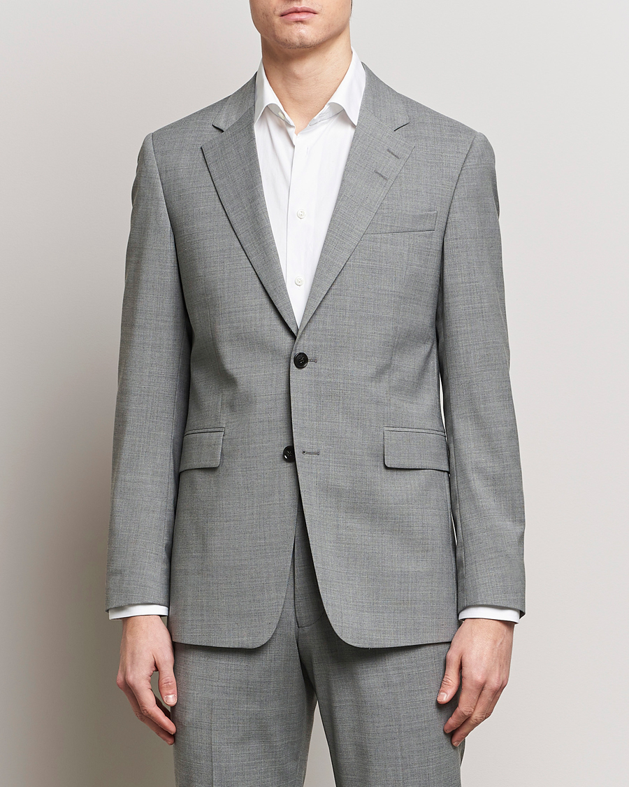 Men | Blazers | Tiger of Sweden | Justin Wool Travel Suit Blazer Grey Melange