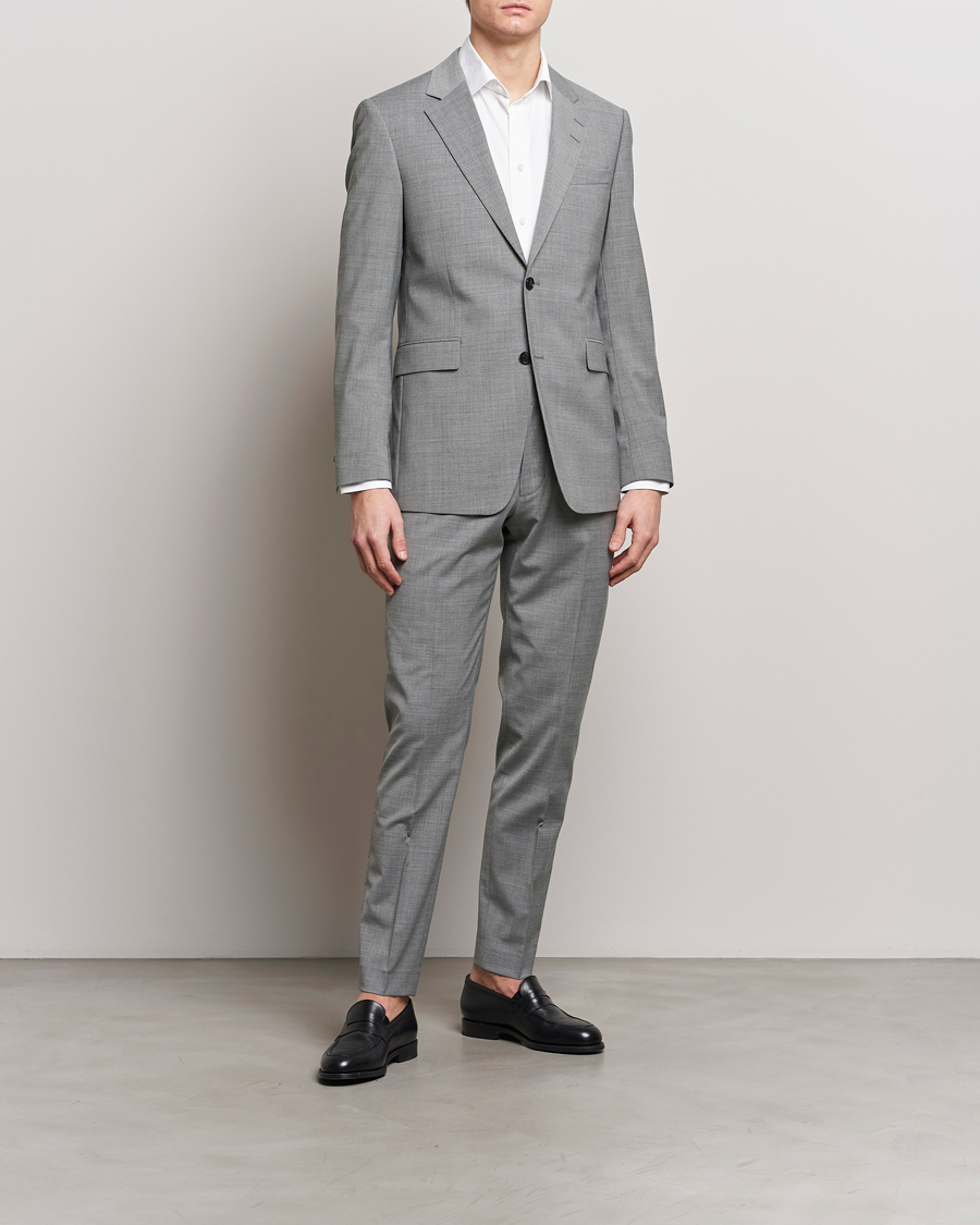 Men | Trousers | Tiger of Sweden | Tenuta Wool Travel Suit Trousers Grey Melange