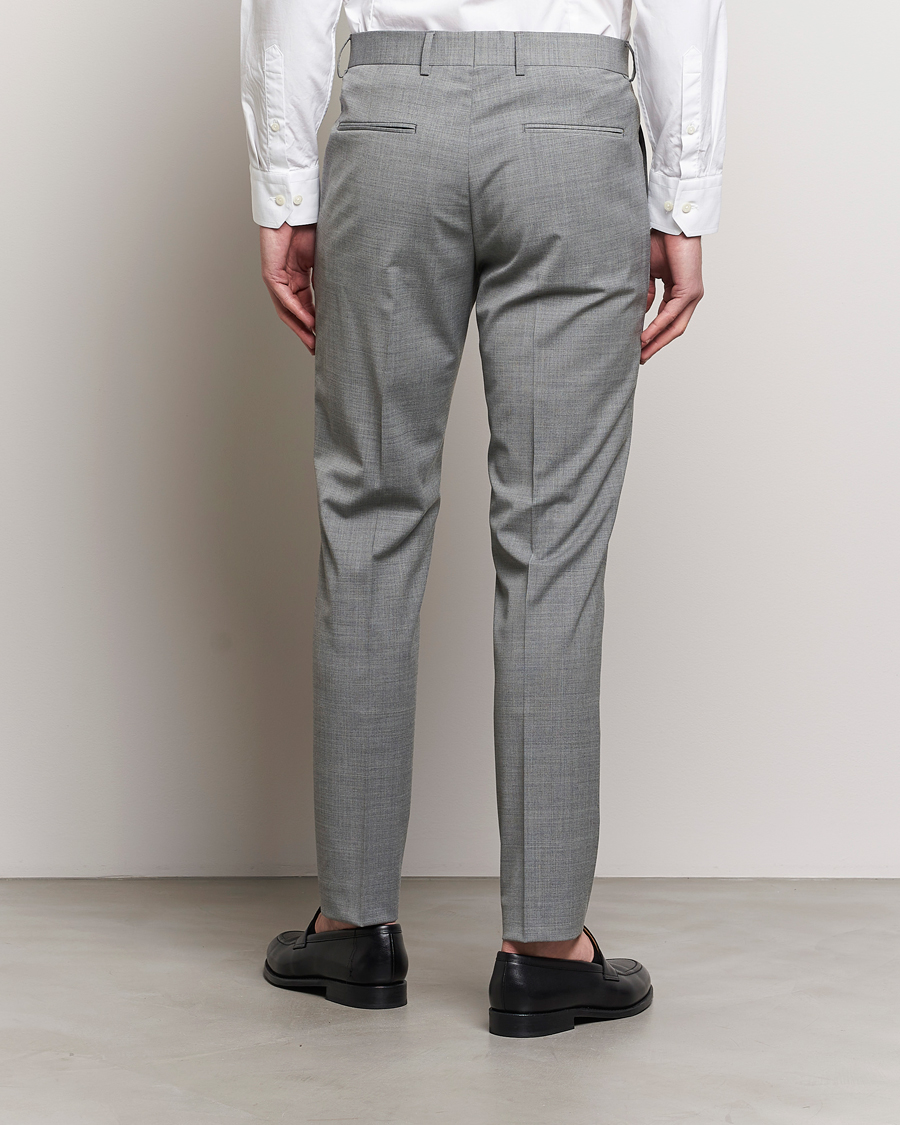 Men | Trousers | Tiger of Sweden | Tenuta Wool Travel Suit Trousers Grey Melange